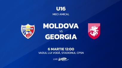 U16. Modificarea datei de disputare a primului meci amical Moldova - Georgia