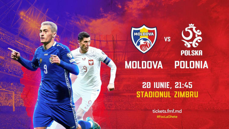Bilete la meciul Moldova - Polonia