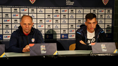 Conferința de presă dinaintea meciului Liechtenstein - Moldova. Serghei Cleșcenco și Ion Nicolaescu

