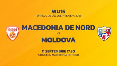 Fotbal feminin WU15. Macedonia de Nord – Moldova. Avancronică
