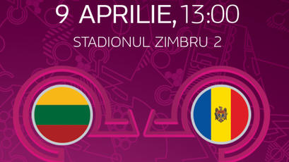 LIVE 13:00. Fotbal feminin WU19. Lituania - Moldova