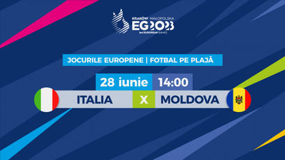 LIVE 14:00. Fotbal pe plajă. Italia - Moldova