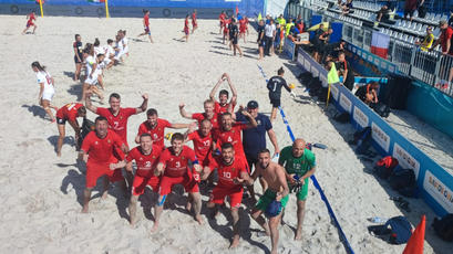 Fotbal pe plajă. Moldova a învins Azerbaidjan și și-a păstrat locul în Divizia A