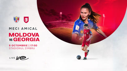 LIVE 17:00. Fotbal feminin. Moldova - Georgia