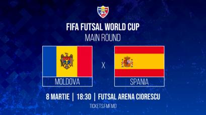 LIVE 18:30. Futsal. Moldova – Spania