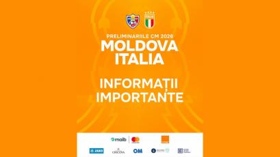 Meciul Moldova – Italia se apropie! Află ce trebuie să știi înainte de meci