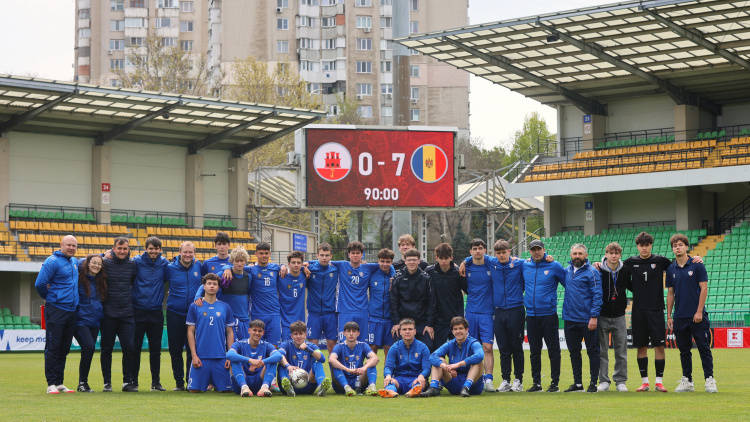 U17. Final în forță pentru naționala Moldovei. Încheie neînvinsă turneul de calificare cu o victorie categorică