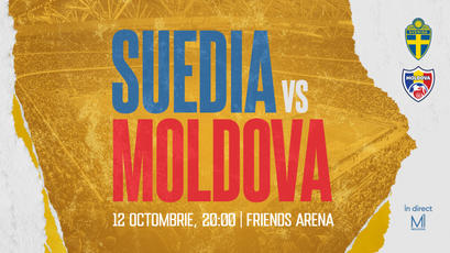 Suedia - Moldova. În direct, 20:00, la Moldova 1