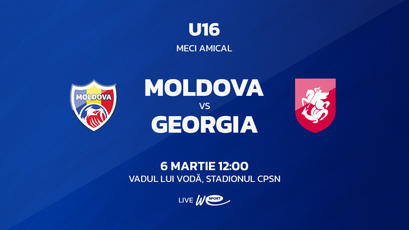 U16. Moldova - Georgia. LIVE la WE SPORT TV 

