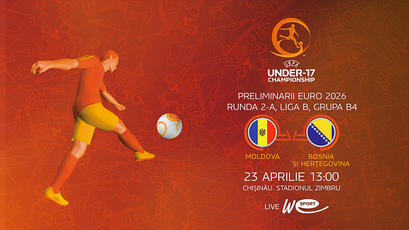 U17. Moldova - Bosnia și Herțegovina. LIVE la WE SPORT TV