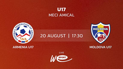 U17. Armenia - Moldova. LIVE la WE SPORT TV
