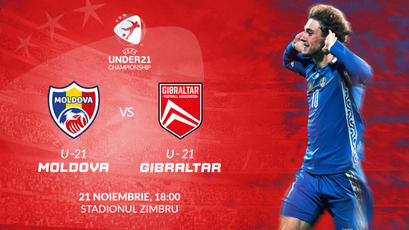 Under 21. Moldova - Gibraltar. În direct, 18:00, la We Sport TV