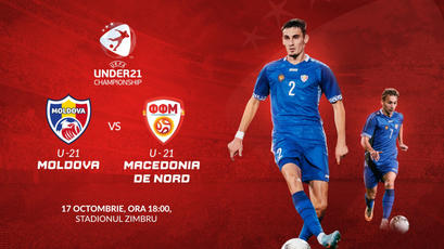Under 21. Moldova - Macedonia de Nord. În direct, 18:00, la We Sport TV