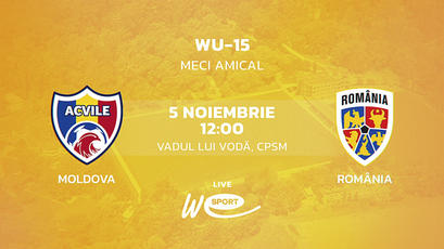 LIVE. WU15. Moldova - România