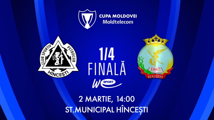 LIVE. Cupa Moldovei Moldtelecom. Petrocub - FC Stăuceni