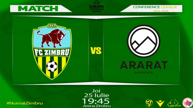 Bilete la meciul FC Zimbru – FC Ararat (Armenia)