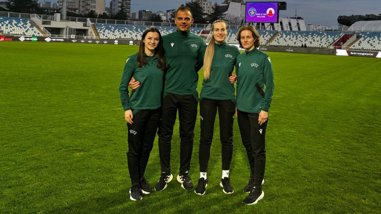 Brigadă moldovenească de arbitri delegată la un meci din preliminariile Mondialului feminin