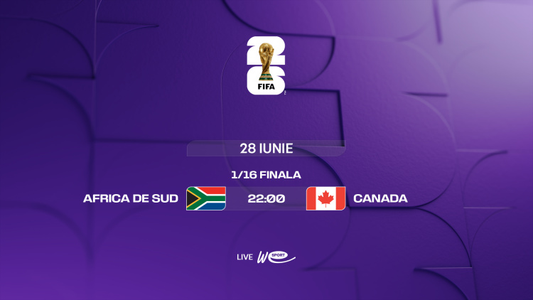 Campionatul Mondial 2026. 1/16 de finală: Africa de Sud - Canada, LIVE la WE SPORT TV