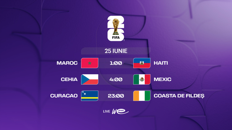Campionatul Mondial 2026. Avancronica meciurilor din 25 iunie. Maroc - Haiti, Cehia - Mexic și Curacao - Coasta de Fildeș, LIVE la WE SPORT TV