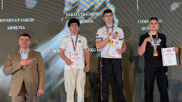 Dublu aur pentru Moldova la Europenele de armwrestling