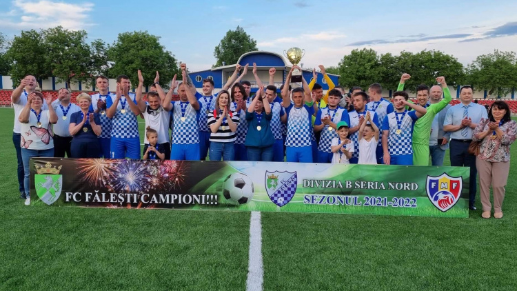 FC Fălești, premiată pentru locul 1 în Divizia B, seria Nord