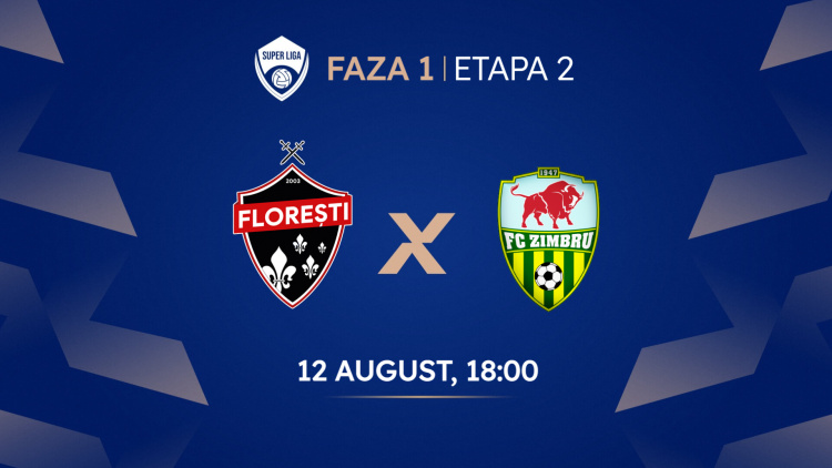 LIVE. 18:00. FC Florești – Zimbru