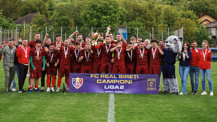 FC Real Sireți, premiată pentru titlul cucerit în Liga 2 Sud
