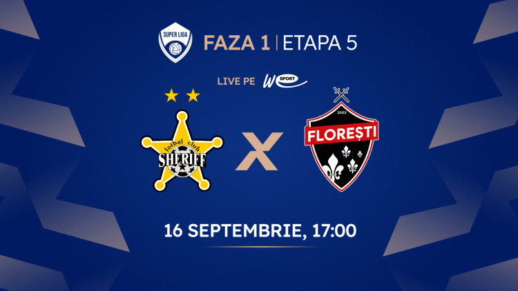 LIVE. FC Sheriff – FC Florești