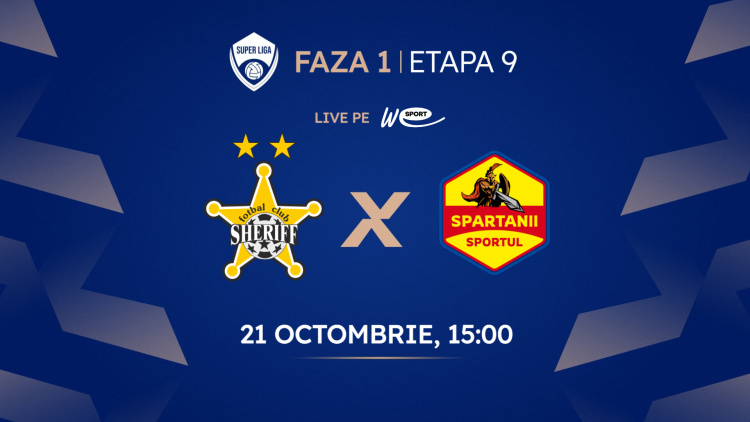 LIVE. FC Sheriff - Spartanii Sportul