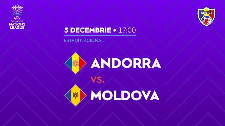 LIVE 17:00. Fotbal feminin. Andorra - Moldova
