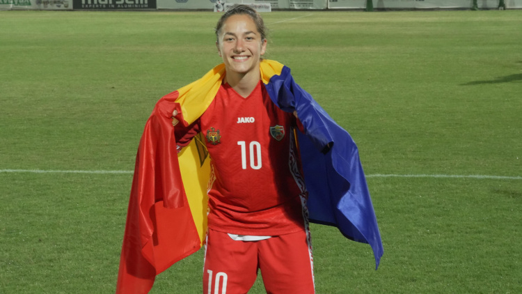 Fotbal feminin. Carolina Țabur, la finalul partidei cu Cipru