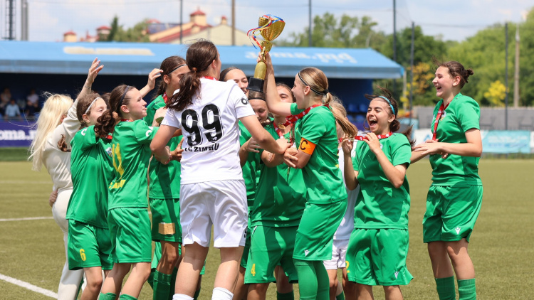 Fotbal feminin. FC Zimbru - Drăsliceni, campioana Ligii WU14