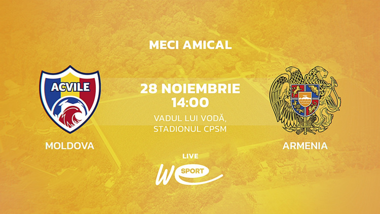 LIVE. Fotbal feminin. Moldova - Armenia