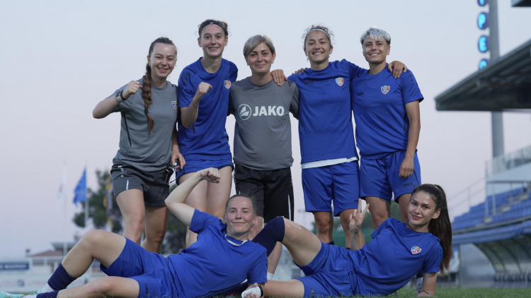 Fotbal feminin. Naționala Moldovei a efectuat antrenamentul oficial 