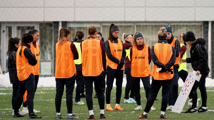 Fotbal feminin. Ultimul antrenament al naționalei înainte de meciul cu Malta