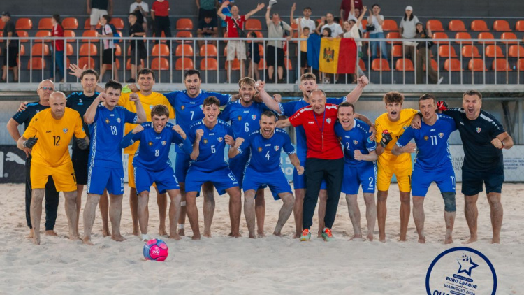 Fotbal pe plajă. Superfinala EBSL. Moldova va juca cu Italia, Danemarca și Germania