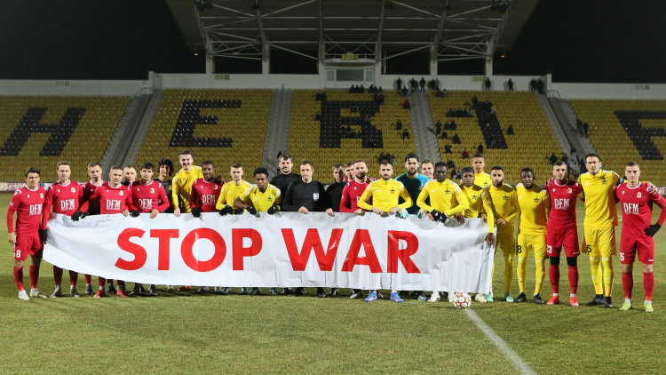 Fotbalul moldovenesc împotriva războiului. Sheriff - Milsami 1-0. Nu război