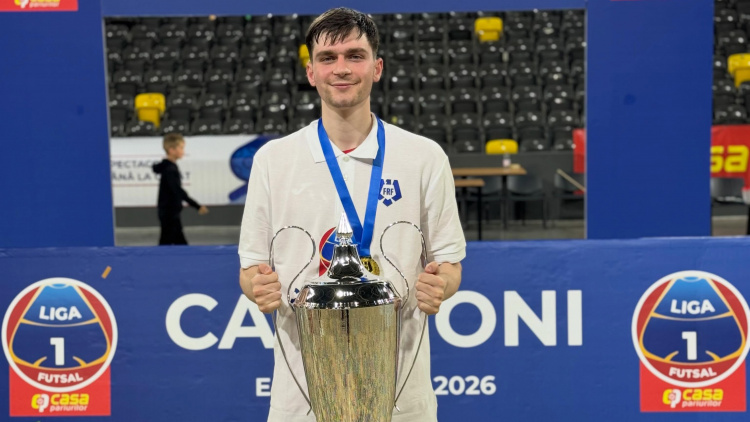 Futsal. Iulian Cojocaru, campion al României cu United Galați (video)