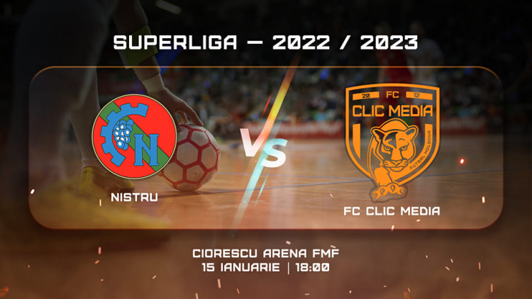 Futsal. Superliga. Nistru – Clic Media. LIVE de la 18:00