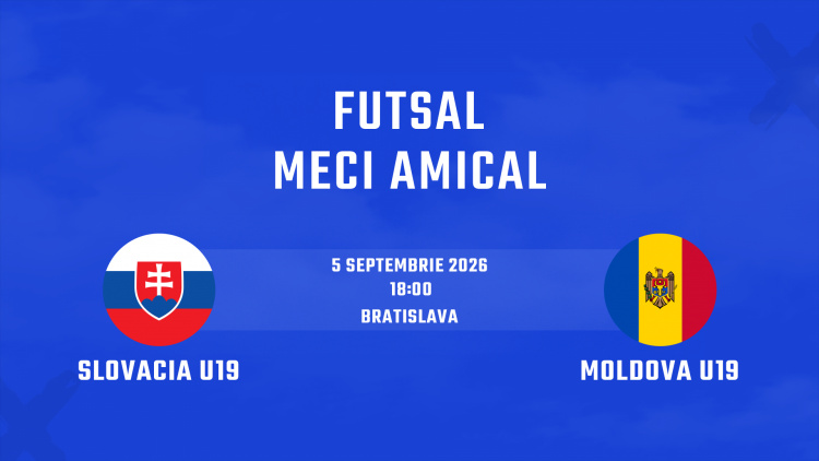 LIVE 18:00. Futsal U19. Slovacia - Moldova