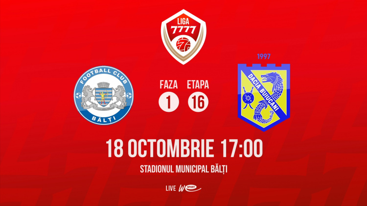 Liga 7777. CSF Bălți - Dacia Buiucani. Avancronică