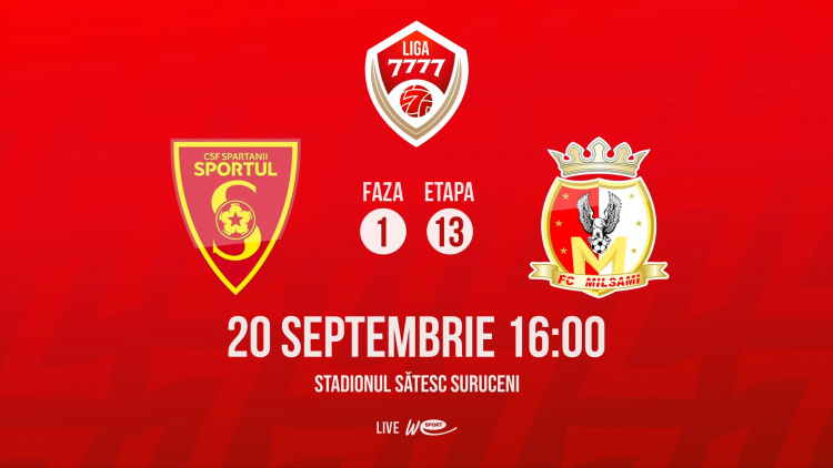 Liga 7777. CSF Spartanii Sportul - FC Milsami. Avancronică