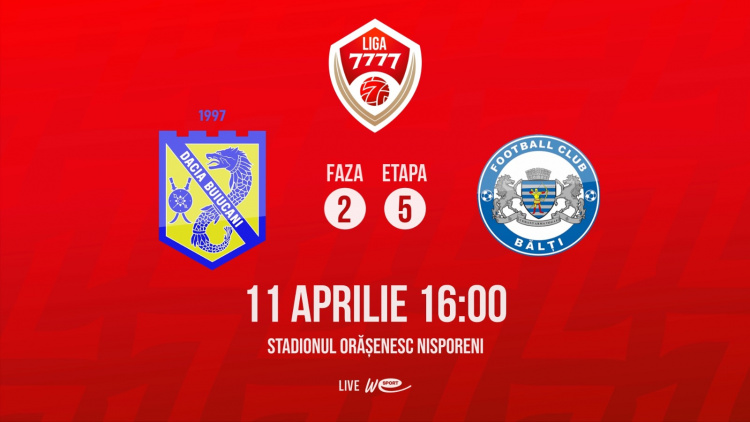 Liga 7777. Dacia Buiucani - CSF Bălți. Avancronică