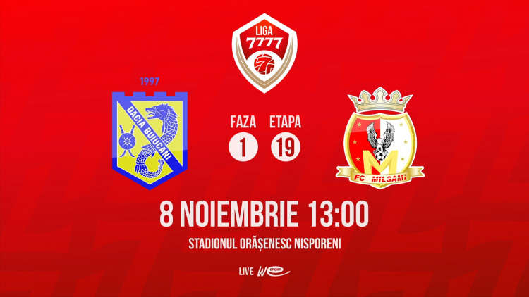 Liga 7777. Dacia Buiucani - FC Milsami. Avancronică