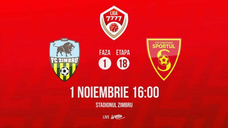 Liga 7777. FC Zimbru - CSF Spartanii Sportul. Avancronică