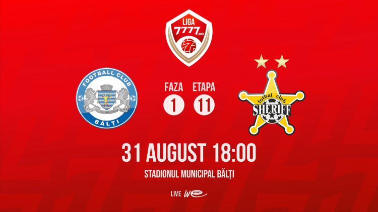 LIVE. Liga 7777.md. CSF Bălți - FC Sheriff