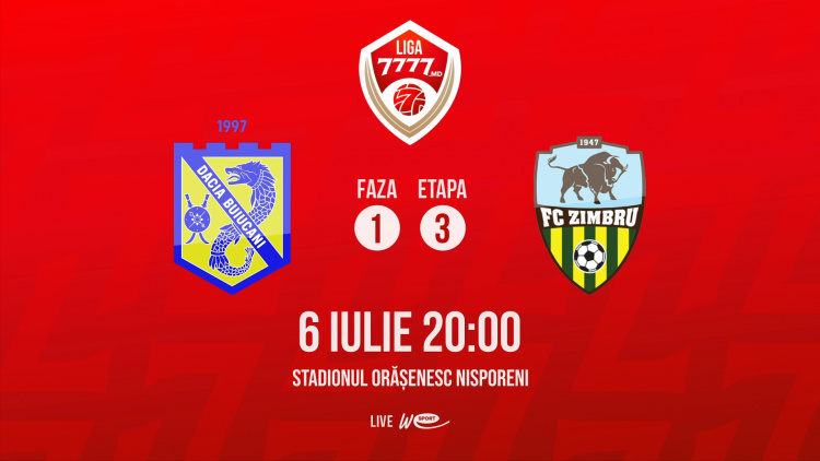 Liga 7777.md. Dacia Buiucani - FC Zimbru. Avancronică