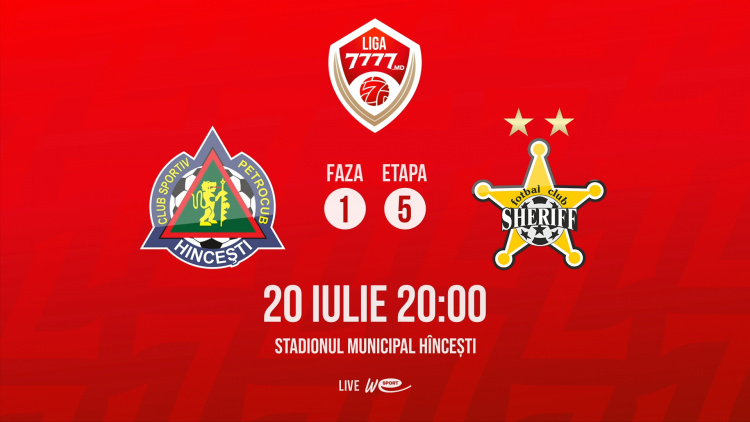Liga 7777.md. FC Petrocub - FC Sheriff. Avancronică