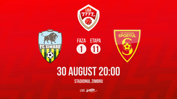 Liga 7777.md. FC Zimbru - CSF Spartanii Sportul. Avancronică