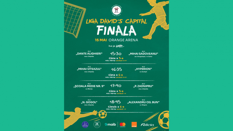 Liga David’s Capital Fotbal în Școli. Finalele pentru clasele V-a - VI-a